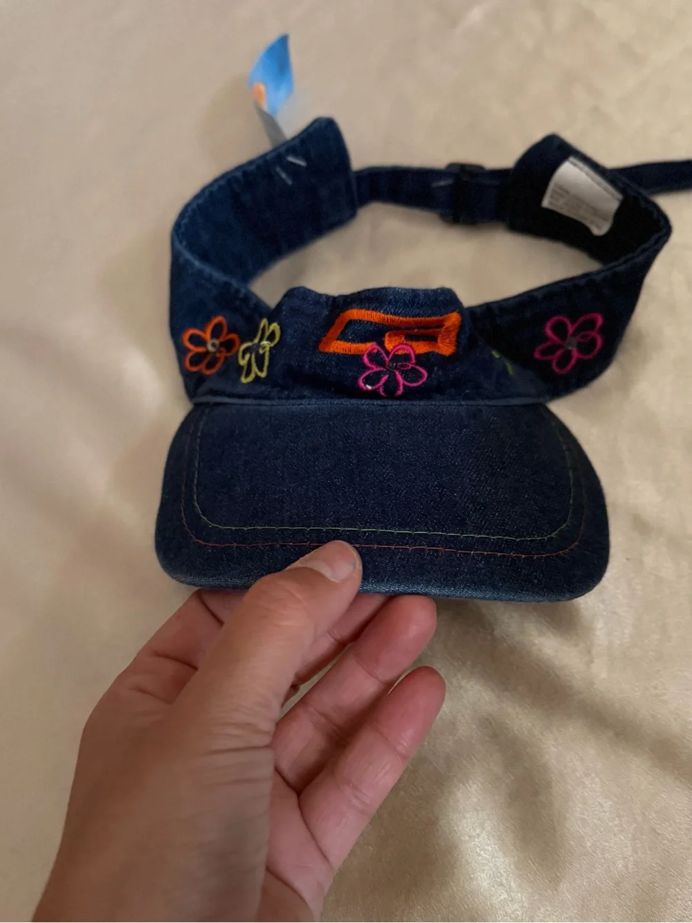 Vintage 2000 Charlie's Angels Denim Visor Deadstock NWT Y2K Floral girls 55cm